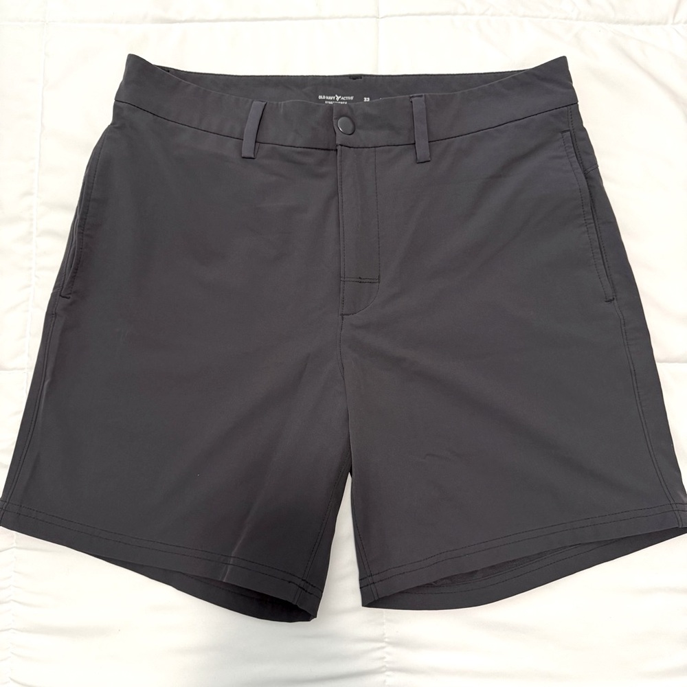 Old Navy Men's Dark Gray Flat Front Shorts